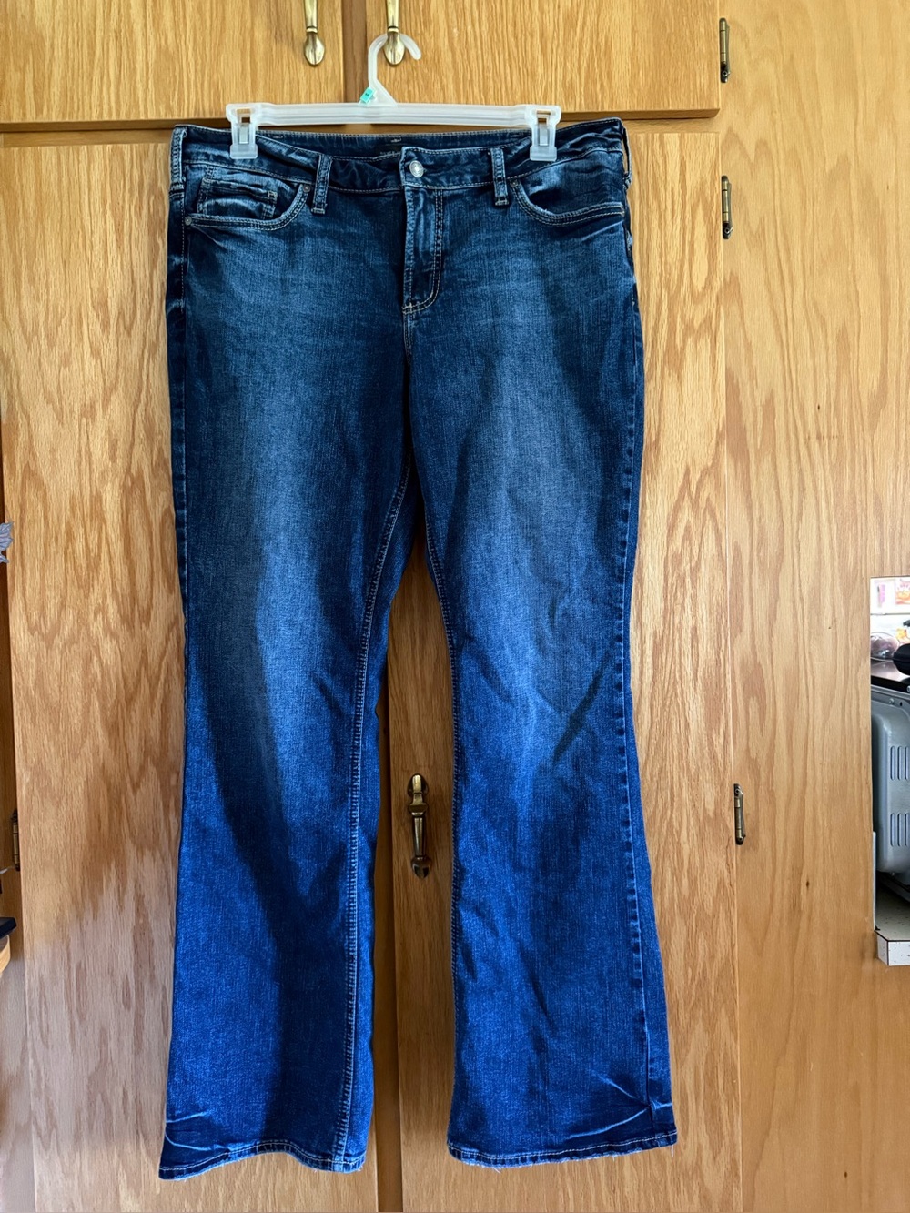 Silver Jeans Suki Slim Boot Jeans Size 16/33 Dark Wash Stretch Denim